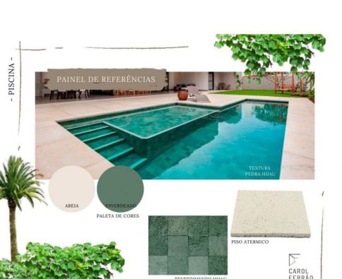 Moodboard da piscina do pátio!