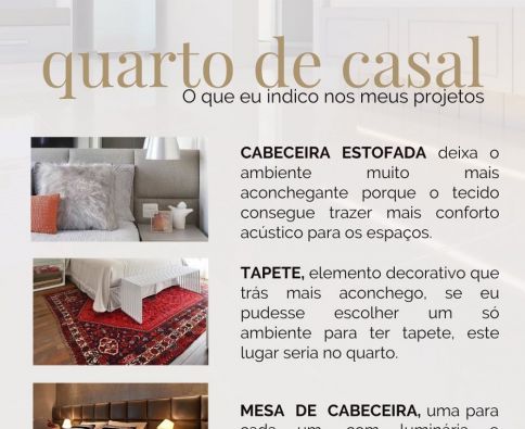 Dicas para projeto de quarto de casal!